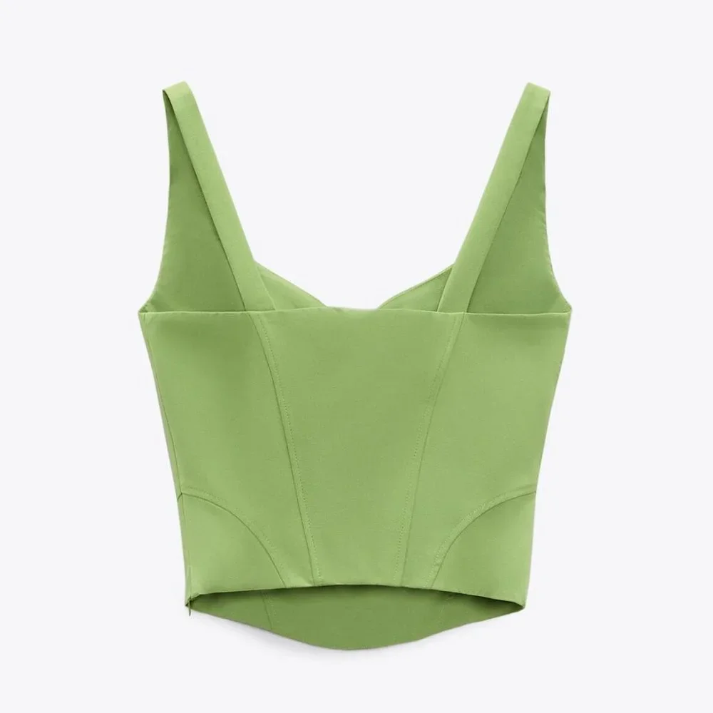 Zara Green Crop Top - Picture 2 of 6